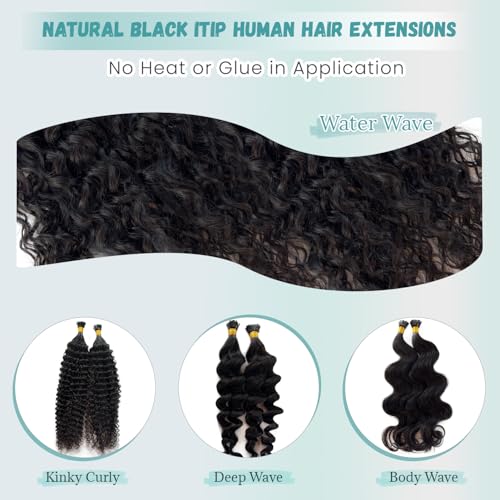 Yaki Straight I Tip Hair Extensions Human Hair 16 Inch 50G Light Yaki Style - Variation #YK