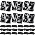 Lasnten 24-Piece Nail Clipper Set, 8-in-1 Black Manicure & Pedicure Kit