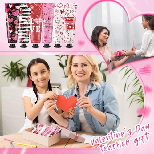Siifert 48-Pack Valentine Hand Cream Gift Set, 30ml Each – Heart Moisturizing Lotion for Women & Friends, Bulk Gift Basket