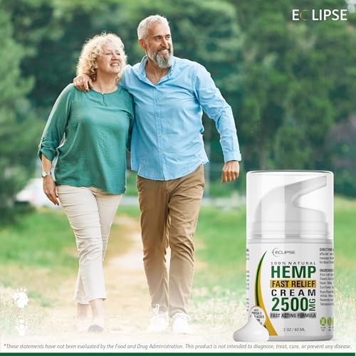 Eclipse Hemp Cream 4 oz (2 Pack) - Made in USA with Arnica & Natural Hemp Extract