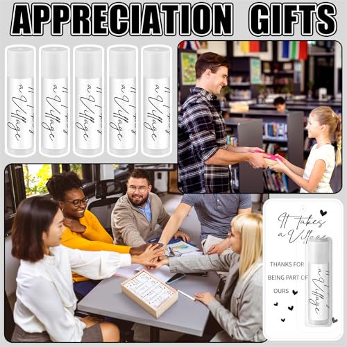 It Takes A Village Lip Balm Set - White, 30 Pack Employee Appreciation Gifts