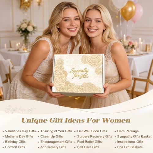 Gifts for Womens Birthday Gifts for Women Self Care Gift - Thinking of You Relaxation Gift Spa Gifts Baskets for Women, Get Well Comfort Gifts for Her Mom Wife Daughter Sister Girlfriend Best Friend