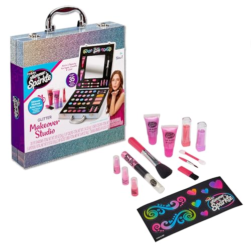 Kids Glitter Makeup Set with 35+ Colors and Accessories