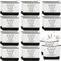 Roowest Inspirational Makeup Bags Bulk 20 Pack White Proud Gift for Women & Employees