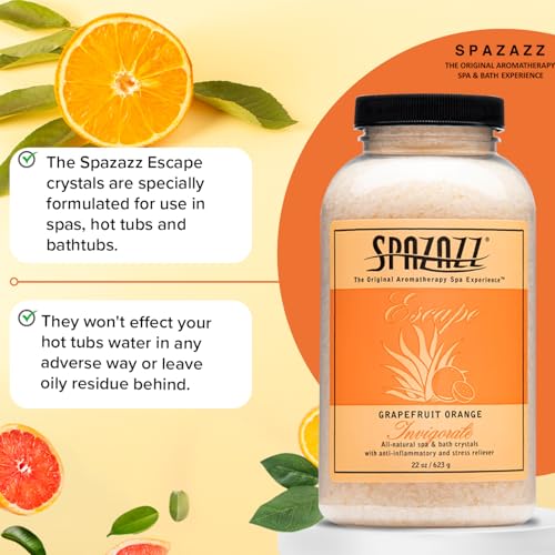 Spa Bath Crystals - Grapefruit Orange Aromatherapy & Anti-Inflammatory Benefits