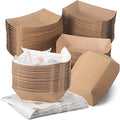 1000 Pcs Food Trays & Greaseproof Deli Liners - Rustic Brown, 3 Lb Capacity