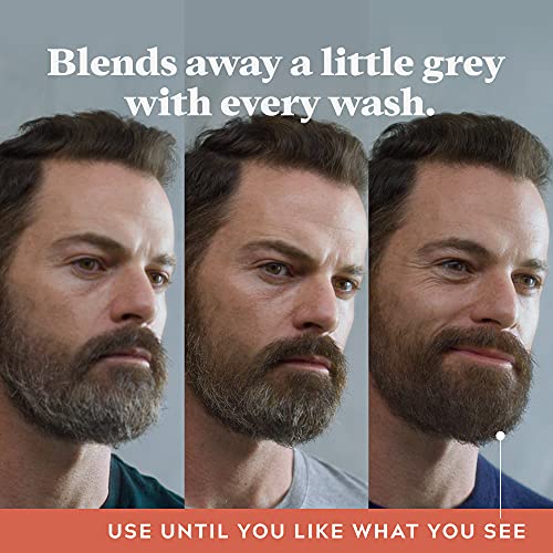Just for Men Control GX Multipack, 2 in 1 Grey Reducing Shampoo and Conditioner and Mustache and Beard Wash, Gradually Colors Grey Hair, 4 oz. Bottles
