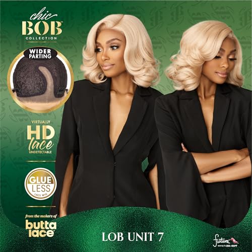 Sensationnel Chicbob Lace Front Wig - Jet Black, Pre-Plucked, 5 Inch Deep HD Lace, Short Bob Style - Variation 1 JetBlack