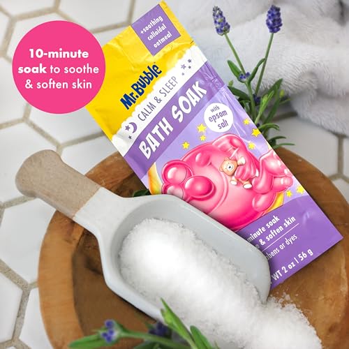 Mr. Bubble Calming Bath Soak with Epsom Salt & Lavender for Sleep - Pack of 12