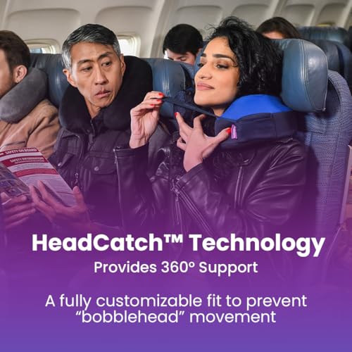 Travel Neck Pillow for Airplanes with Support Strap - Cairo Tan
