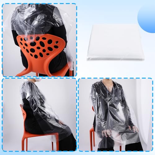 Disposable Hair Cutting Capes 200pcs Salon Hair Dyeing Aprons 47.2x35.4 Inch