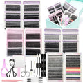 Lash Clusters Kit 15 Styles Fluffy Eyelash Extension with Makeup Tools - Variation of THIS listing: Kit-30D-160D
