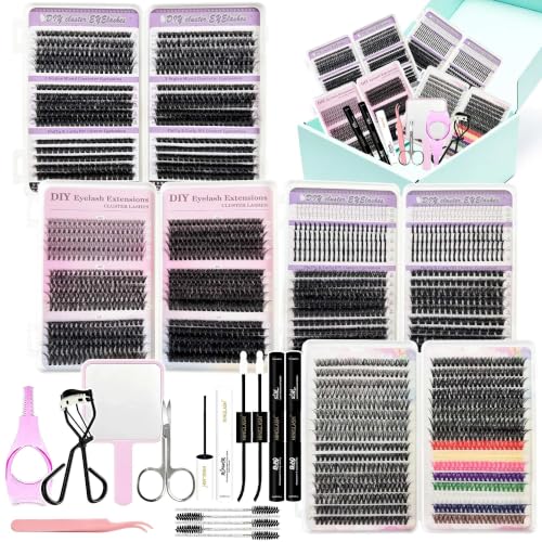 Lash Clusters Kit 15 Styles Fluffy Eyelash Extension with Makeup Tools - Variation of THIS listing: Kit-30D-160D