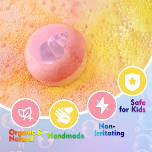 Kids Bath Bombs with Surprise Toys - 20 Pack Natural Handmade Bubble Fizzy Set
