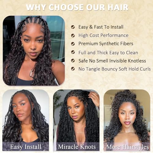 12 Inch Deep Wave Feather Crochet Hair 100 Strands - Black Women Synthetic Bundle