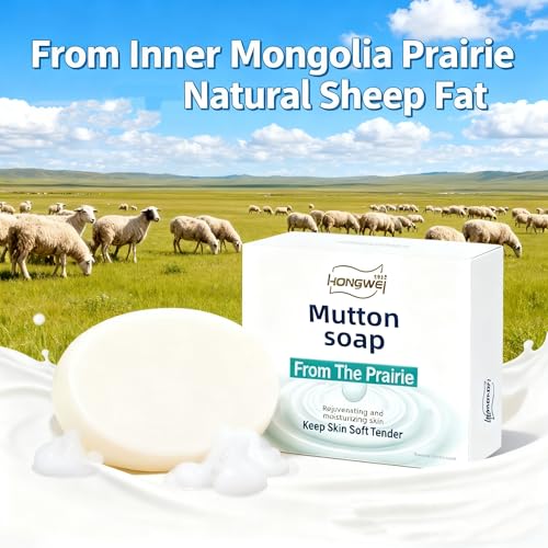 Natural Lanolin Sheep Fat Soap 5 Pack - Gentle, Moisturizing Skin Cleanser
