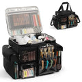 Large Hairstylist Traveling Bag, Hair Tool Organizer with Removeable Dividers, Hairdresser Hair Tools Travel Bag with Multi Pockets, Professional Makeup Artist Bag with Shoulder Strap