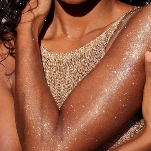 Hair and Body Glitter Spray,120ML Holographic Glitter Highlighter Powder for Clothes, Face Body Shiny Glitter,Long Lasting Quick-Drying Shimmer Mist for Music Festival Rave, Nightclub Party(Silver)
