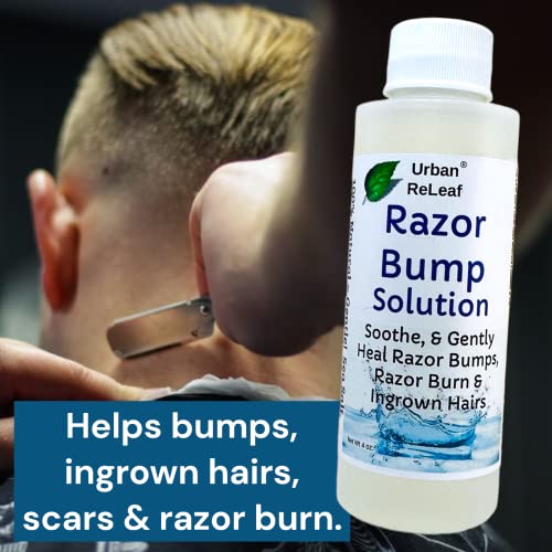 Urban ReLeaf Razor Bump Solution ! Natural Sea Salt and Tea Tree. Soothe & Gently Calm Shaving Bumps, Burns & Ingrown Hairs. Made fresh in USA! Helps Irritation. (Pack of 2)