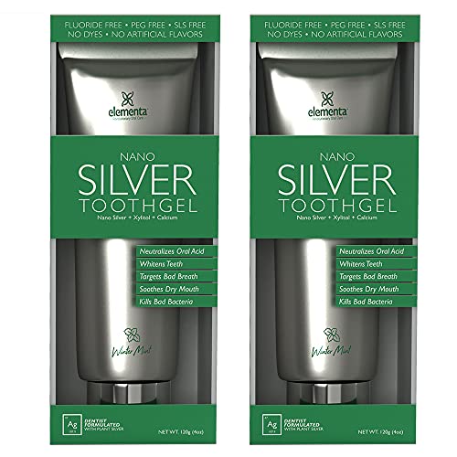 Natural Tooth Gel with Nano Silver & Whitening for Sensitive Teeth - 2 Pack