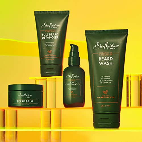 SheaMoisture Beard Care Set ? Beard Wash & Full Beard Detangler with Shea Butter & Maracuja Oil, Gifts for Men (2 Piece Set)