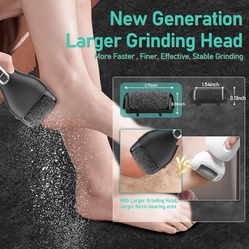 Hoxida Electric Rechargeable Callus Remover for Feet with 3 Heads – USB Rechargeable Pedicure Kit