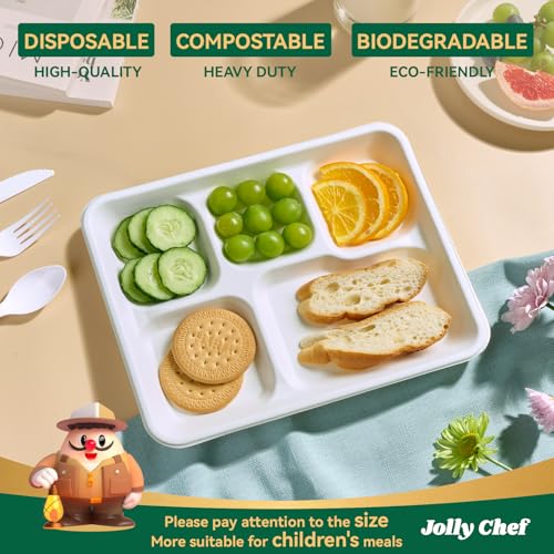 10x8.25 Inch Compostable Heavy Duty Paper Plates 500 Pack - White, 10"x8.25"