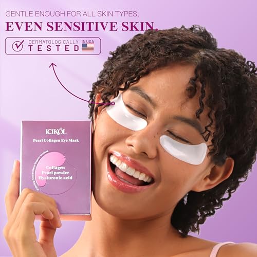 Hyaluronic Acid Collagen Under Eye Patches - 12 Pairs Deep Hydrating Eye Mask for Puffiness & Dark Circles - All-Day Moisture