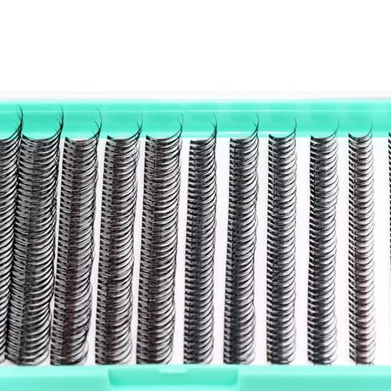 BODERMINCER 8-16mm to Choose Fish Tail Design 120pcs Thickness 0.1mm C Curl 12 Root Women Lady Individual Black False Eyelash Cluster Eye Lashes Extension Tools (8-10-12-14-16mm MIX)
