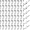 200 Pieces Nail Clippers Bulk Stainless Steel Fingernails Cutters Pointed Toenail Trimmers Manicure Pedicure Tool Set with Key Chains for Kids Men and Women