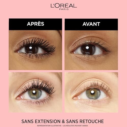 L'Oreal Paris Paradise Waterproof Mascara 6.4ml - Black, Feather-Soft Brush, Enriched with Castor Oil - Variation of THIS listing
