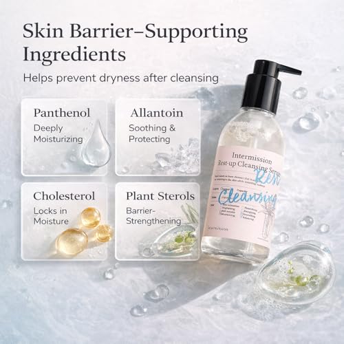 INTERMISSION Rest-Up Cleansing Serum 7.43 fl oz ? Gentle Serum Cleanser for Face, Mild Daily Cleanser with Centella & Panthenol, Non-Stripping Facial Wash for Sensitive Skin, AM & PM Use
