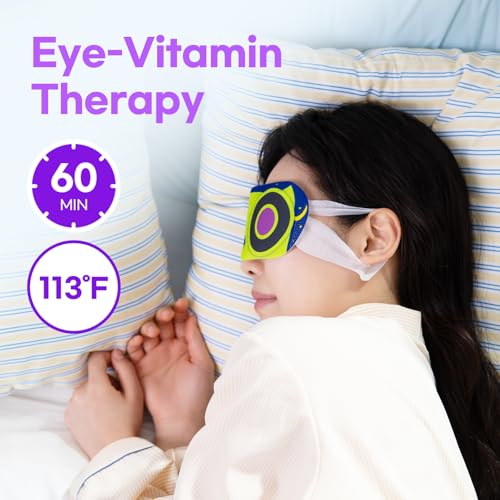 OOwl Mighty Steam Eye Mask, 48 Pack Disposable Self-Heating Warm Compress for Dry Eyes, Puffy Eyes, and Fatigue Relief, Unscented Heated Sleep Mask for Travel, Spa, Home & Gifts for Women & Men