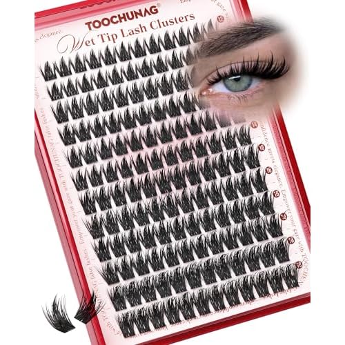Manga Lash Clusters Anime Eyelash Clusters Volume Cluster Eyelash Extensions 12-18mm Thick Spiky Lashes Clusters 144pcs Cluster Lashes Individual DIY Lash Extension by TOOCHUNAG