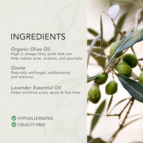 ONE11-Ozonated Olive Oil ?Pure, Natural, Organic Ozone Skincare for Face & Body ? Oxygenated Healing Lotion, Moisturizer & Beauty Oil