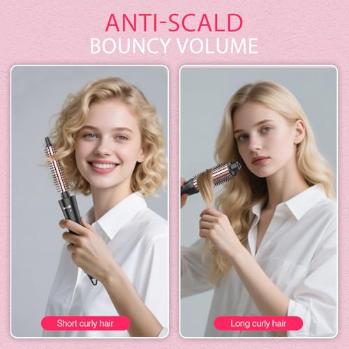 3 in 1 Curling Iron Set with Rose Gold Wand - Includes 0.5-1 Inch Barrel & Crimper