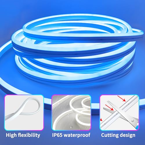 132FT RGB LED Neon Lights Strip with App Remote Waterproof Flexible Rope Lights for Bedroom & Outdoor Decor