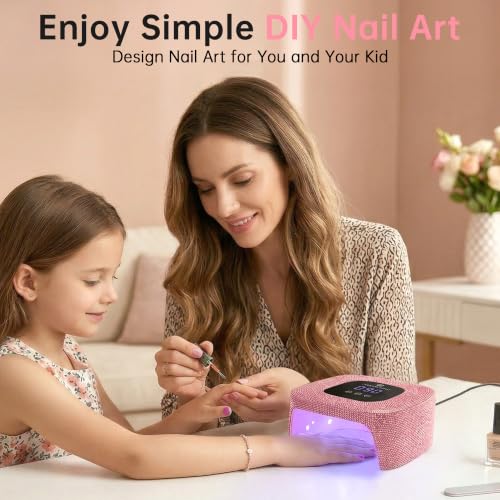 Mini UV LED Nail Lamp for Gel Polish - Pink Diamond Variation