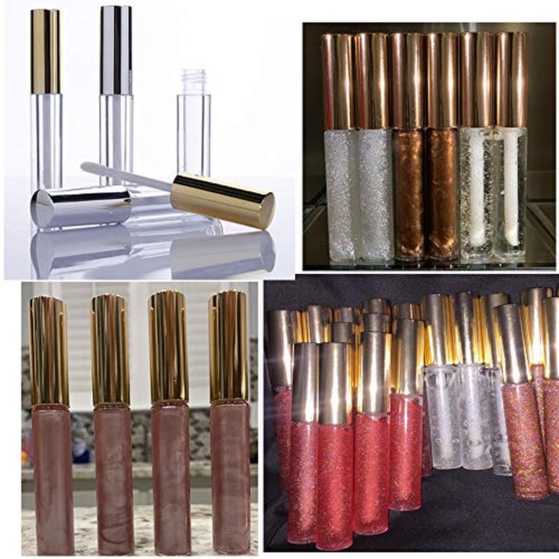 30pcs Lip Gloss Tubes Cute Set Lip Balm Empty Containers Refillable Lip Gloss Tubes with Wand Clear Plastic Lip Gloss Makeup Tool 10ml Bottle