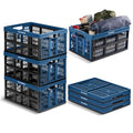Collapsible Storage Crate 45L Ocean Pack of 3 Eco-Friendly Utility Bins