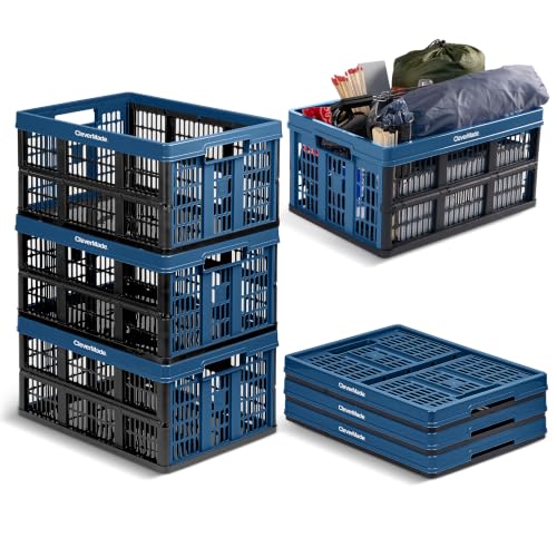 Collapsible Storage Crate 45L Ocean Pack of 3 Eco-Friendly Utility Bins