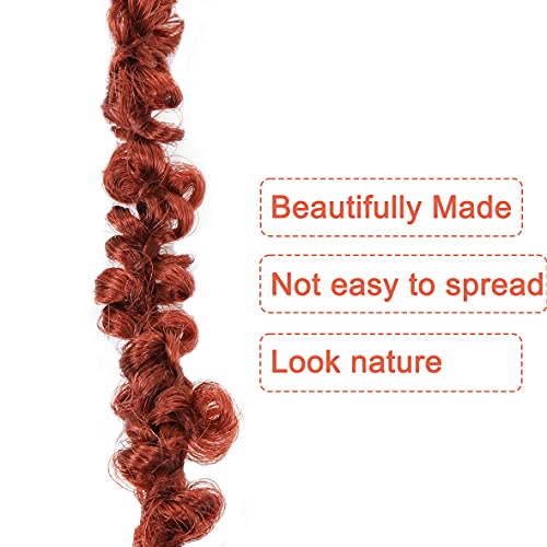 ZRQ 30 Inch Ginger Butterfly Locs Crochet Hair Extensions (6 Packs, 60 Roots) - Pre-Looped, 100% Handmade