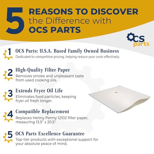 100-Pack Fryer Filter Paper Envelopes for Commercial Deep Fryers - OCS Parts