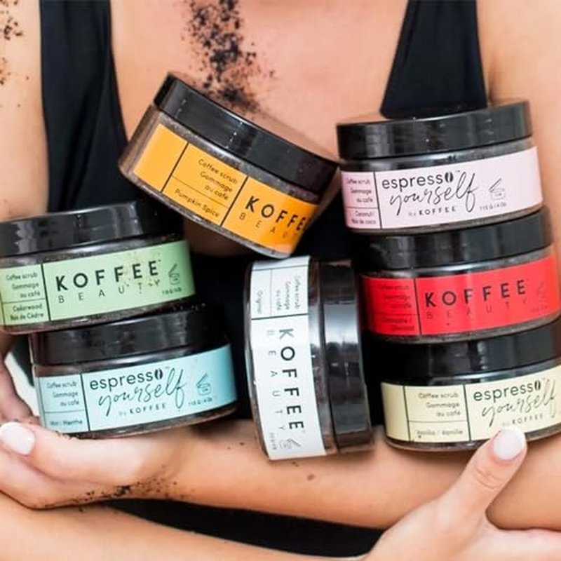 Aloe and Green Tea Coffee Scrub, 4 oz - Organic Exfoliating Body Scrub - Face Exfoliator with Soothing, Hydrating Oils - Restores Skin's Softness, Brightness - Fresh, Light Scent