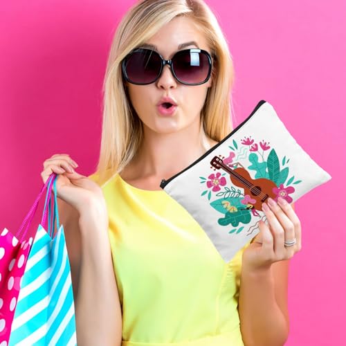50Pcs Sublimation Canvas Makeup Bags - 7.87 x 5.7 Inch White Cosmetic Organizer Set with Zipper & Gift Box