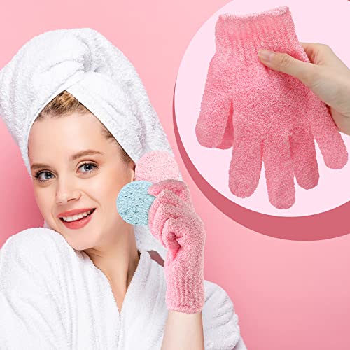 Exfoliating Bath Gloves - Double Sided Body Scrubber for Deep Cleansing, Spa & Shower Use