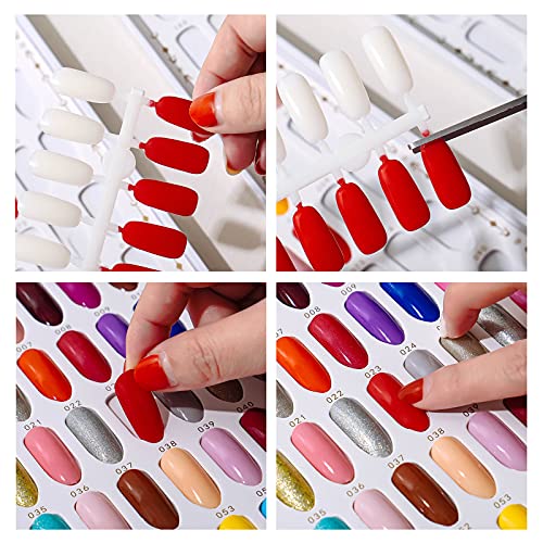 Acycion2A 308 Nail Display Chart with 360 False Nail Tips - Gold Variation