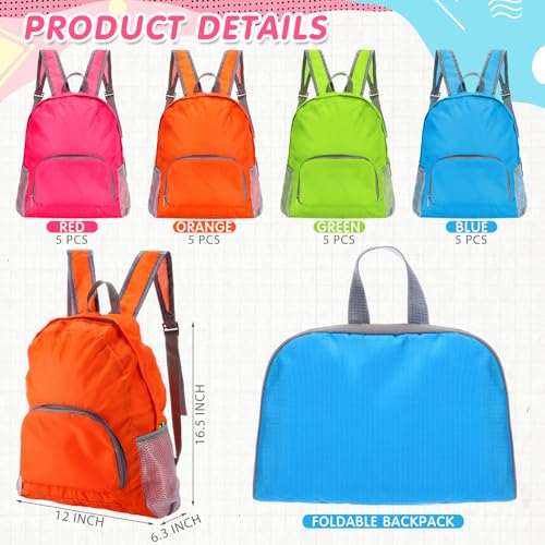 Set of 60 Colorful Backpacks Water Bottles & Pencil Pouches - Green, Blue, Orange, Fuchsia