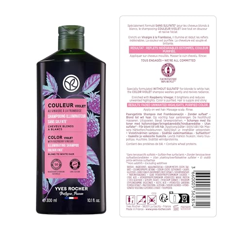 Sulfate-Free Hair Shampoo for Blonde & White Hair with Raspberry Vinegar 300ml