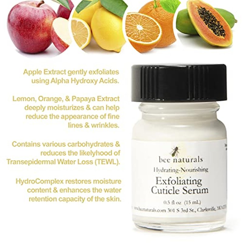 Bee Naturals Natural Nail Care Kit - Natural & Non-Toxic Nail and Cuticle Care Set with Vitamin E - Softens & Protects - Ideal Gift for Repairing Cuticles and Nails